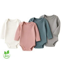 Body bébé gris blanc rose blue doux coton bio manches longues – NounaBaby Sénégal