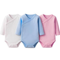 Body bébé manches longues 100% coton , couleur bleu,blanc, rose – NounaBaby Dakar