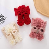 Ensemble bandeau et chaussettes antidérapantes bébé beige rouge rose NounaBaby Dakar