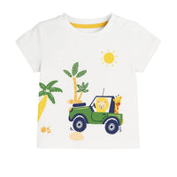 T-shirt blanc safari