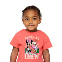 fille en t-shirt diney minnie mousse de couleur orange rose à Dakar