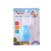 Aspirateur nasal bébé en silicone bleu sans BPA – NounaBaby
