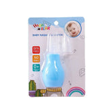 Aspirateur nasal bébé en silicone bleu sans BPA – NounaBaby
