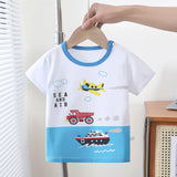 T-shirt bébé mixte motif avion, bateau, camion – Bambinerie Dakar