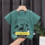 T-shirt vert bébé “Cretaceous Adventure Park” – mode enfant Sénégal