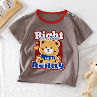 T-shirt bébé motif ourson mignon, coton doux, Bambinerie Dakar