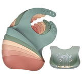 Lot de bavoirs bébé en silicone pliables et résistants – Accessoires repas NounaBaby