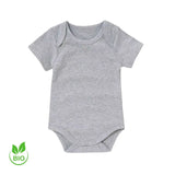 Body bébé gris clair 100% coton biologique – livraison à Dakar