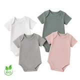 Body bébé courte manches blanc,gris,rose,vert, écologique en coton bio certifié – NounaBaby boutique à Dakar