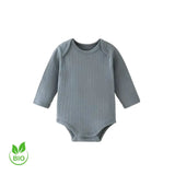 Body bébé écologique gris bleuté sable en coton bio - NounaBaby Sénégal