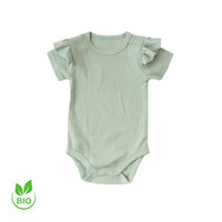 Body bébé coton bio vert sauge manches courtes – NounaBaby Sénégal