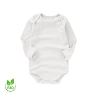 Body bébé à manches longues blanc crème 100 % coton bio – NounaBaby Dakar