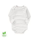 Body bébé à manches longues blanc crème 100 % coton bio – NounaBaby Dakar
