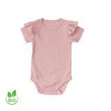 Body bébé coton bio rose manches courtes volants – NounaBaby Dakar