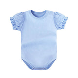 Body bébé en coton bleu ciel, confortable et doux – NounaBaby Dakar Sénégal