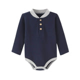 Body bébé en coton gaufré bleu marine – NounaBaby Dakar Sénégal