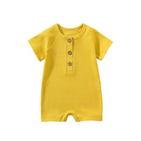 Body bébé coton jaune manches courtes - NounaBaby Sénégal