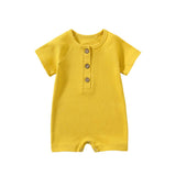 Body bébé coton jaune manches courtes - NounaBaby Sénégal