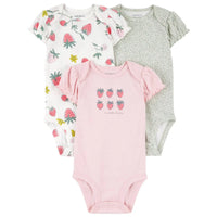 Body bébé motif fraise et floral coton Dakar