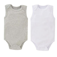 lot de 2 body bébé-garcon sans manche coton blanc gris nounababy dakar