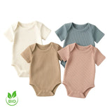 Body bébé en coton bio NounaBaby, 4 couleurs douces, disponible à Dakar