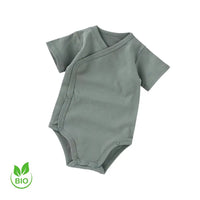 Body croisé bébé vert sauge 100% coton bio – NounaBaby Sénégal