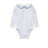 lot de 2 body bébé fille col Claudine bleu banc brodé nounababy dakar senegal
