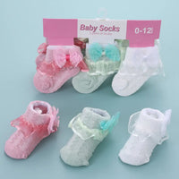 Ensemble chaussettes pastel bébé fille avec nœud papillon à Dakar