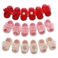 Chaussons bébé fille avec nœud et dentelle – Boutique à Dakar