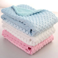 Couverture bébé douce blanc bleu rose NounaBaby Dakar
