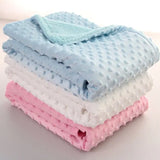 Couverture bébé douce blanc bleu rose NounaBaby Dakar