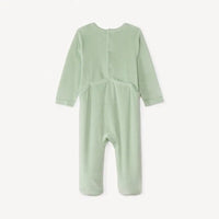 Vue arrière dors-bien bébé vert à pressions