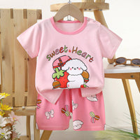 Ensemble bébé sweet baby rose et short imprimé