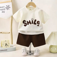 Ensemble enfant crème marron coton Dakar