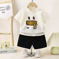Ensemble enfant coton noir blanc été Dakar