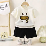 Ensemble enfant coton noir blanc été Dakar