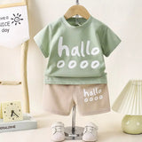 Ensemble enfant coton vert beige garçon Dakar