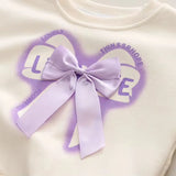 Ensemble fille 3 à 5 ans en coton lavande avec nœud, mauve violet – NounaBaby Dakar