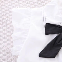 ensemble coton noir blanc avec nœud fille de la boutique nounababy Dakar Senegal