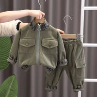 Tenue enfant garçon vert armée 3 à 5 ans – coton doux – NounaBaby Sénégal