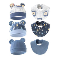 Kit naissance 4 pièces pour bébé : bonnet, moufles, chaussons, bavoir - boutique NounaBaby Sénégal