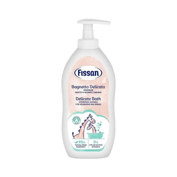 Bain délicat Fissan pour bébé – gel lavant hydratant sans sulfate, disponible chez NounaBaby Dakar