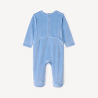 Vue arrière grenouillère bébé bleu Orchestra