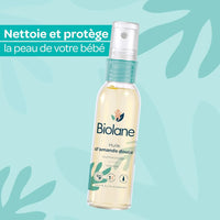 Huile Biolane amande douce 75ml pour bébé - Massage, bain, peau sèche - Disponible à Dakar Sénégal chez NounaBaby