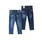 Vue arrière du jean bleu enfant garçon en coton doux, qualité premium NounaBaby Dakar.