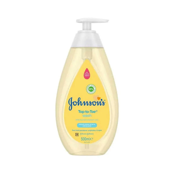 Johnson’s Baby Top-to-Toe gel lavant doux pour bébé, 500 ml, peau sensible, disponible chez NounaBaby Dakar Sénégal