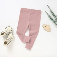 Legging bébé fille coton biologique côtelé rose doux et écologique NounaBaby Dakar