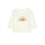 Vêtement bébé coton manches longues imprimé soleil jaune Little Sun disponible à Dakar NounaBaby.