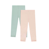 lot de 2 leggings pour fille bébé de couleur orange et vert Dakar 