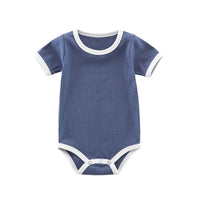 Body bébé en coton côtelé couleur bleu- Boutique NounaBaby Dakar Sénégal